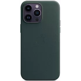 Чехол Apple iPhone 14 Pro Leather MagSafe, зеленый лес